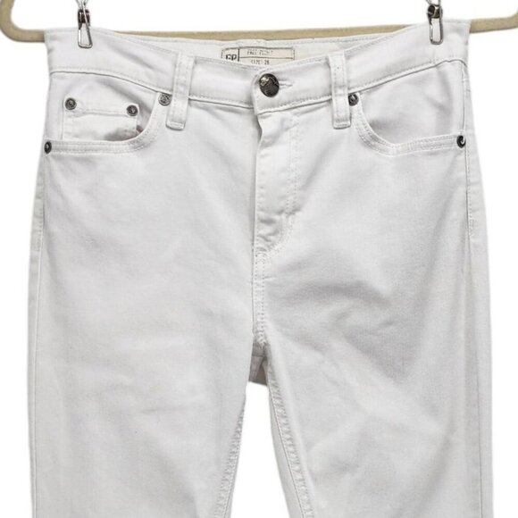 Free People Hi-Rise White Denim Skinny Jeans Womens 26 - Picture 2 of 8